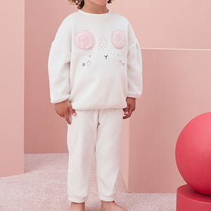 White Mouse Cosy Fleece Pyjamas (12mths-7yrs)