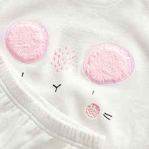 White Mouse Cosy Fleece Pyjamas (12mths-7yrs)