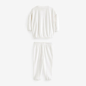 White Mouse Cosy Fleece Pyjamas (12mths-7yrs)