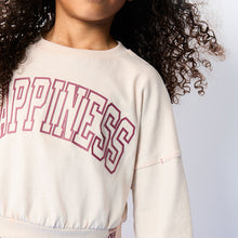 Load image into Gallery viewer, Ecru Varsity Graphic 100% Cotton Long Sleeve Sweatshirt (3-12yrs)
