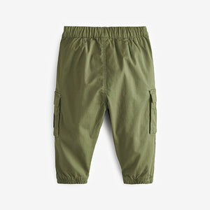 Khaki Green Animals Cargo Trousers (3mths-5-6yrs)