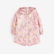 Load image into Gallery viewer, Pink Unicorn Shower Resistant Printed Cagoule (3mths-5-6yrs)
