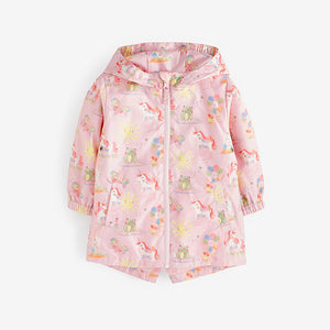 Pink Unicorn Shower Resistant Printed Cagoule (3mths-5-6yrs)