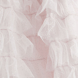 Shell Pink Sparkle Ruffle Mesh Dress (3mths-6yrs)