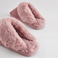 Load image into Gallery viewer, Mink Pink Suede Mule Slippers
