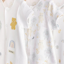 Load image into Gallery viewer, White Farmyard Baby 100% Cotton Rompers 3 Pack (0mths-18mths)
