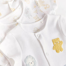 Load image into Gallery viewer, White Farmyard Baby 100% Cotton Rompers 3 Pack (0mths-18mths)
