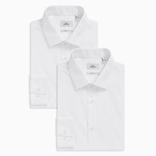 Load image into Gallery viewer, White Skinny Fit Single Cuff Shirts 2 Pack
