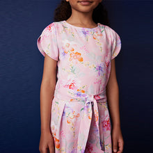 Load image into Gallery viewer, Pink Floral Print Jumpsuit (3-12yrs)
