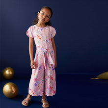 Load image into Gallery viewer, Pink Floral Print Jumpsuit (3-12yrs)
