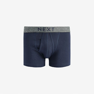 Navy/Grey/Black A-Front Boxers Pure Cotton 4 Pack