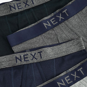 Navy/Grey/Black A-Front Boxers Pure Cotton 4 Pack