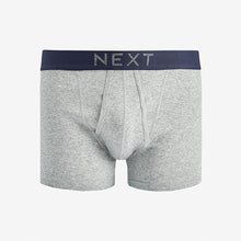 Load image into Gallery viewer, Grey/Navy 4 pack A-Front Pure 100% Cotton Boxers
