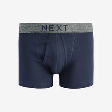 Load image into Gallery viewer, Grey/Navy 4 pack A-Front Pure 100% Cotton Boxers

