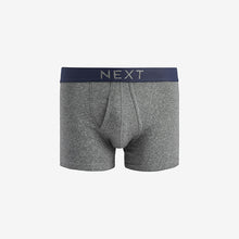 Load image into Gallery viewer, Grey/Navy 4 pack A-Front Pure 100% Cotton Boxers
