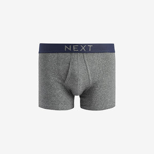 Grey/Navy 4 pack A-Front Pure 100% Cotton Boxers