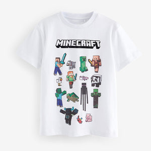 White Character 100% Cotton Licensed Minecraft T-Shirt (3-12yrs)