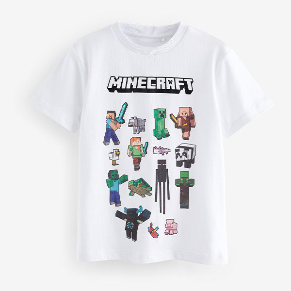White Character 100% Cotton Licensed Minecraft T-Shirt (3-12yrs)