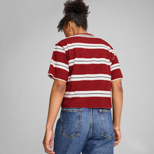 Load image into Gallery viewer, PU SQUAD Striped Tee Red
