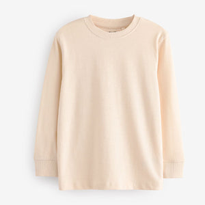 Ecru White Long Sleeve Cosy T-Shirt (3-12yrs)