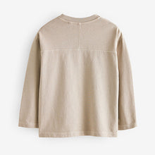 Load image into Gallery viewer, Natural Long Sleeve Heavyweight Washed T-Shirt (3-12yrs)
