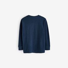 Load image into Gallery viewer, Navy Blue Colourblock Long Sleeve T-Shirt (3-12yrs)
