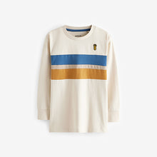 Load image into Gallery viewer, Ochre Yellow/Cream 100% Cotton Long Sleeve Colourblock T-Shirts 3 Pack (3-12yrs)
