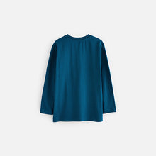 Load image into Gallery viewer, Blue Dino Graphic 100% Cotton Long Sleeve T-Shirts 3 Pack (3-12yrs)
