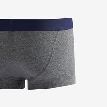 Load image into Gallery viewer, Grey/Navy 4 pack Hipster 100% Cotton Boxers
