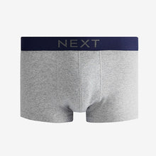 Load image into Gallery viewer, Grey/Navy 4 pack Hipster 100% Cotton Boxers
