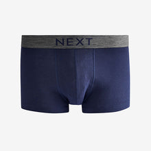 Load image into Gallery viewer, Grey/Navy 4 pack Hipster 100% Cotton Boxers
