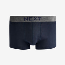 Load image into Gallery viewer, Grey/Navy 4 pack Hipster 100% Cotton Boxers
