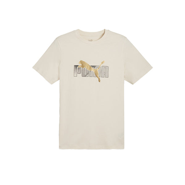 ESS+LOGO Holiday Tee M  Snow