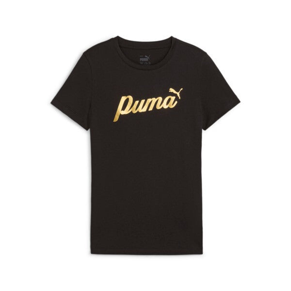 ESS+SCRIPT Metallic Tee Blk