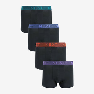 Black Rich Marl Waistband 4 pack Hipster Boxers