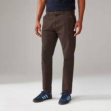 Load image into Gallery viewer, Brown Slim Fit Stretch Chinos Trousers
