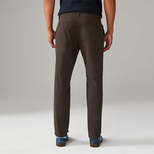 Load image into Gallery viewer, Brown Slim Fit Stretch Chinos Trousers
