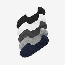 Load image into Gallery viewer, Multi Invisible Trainers Socks 5 Pack
