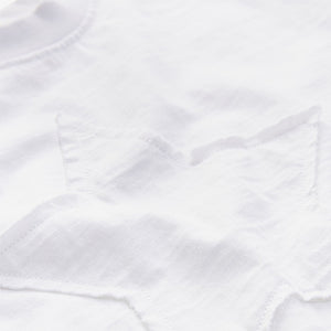 White 100% Cotton Short Sleeve Appliqué T-Shirt (3mths-6yrs)
