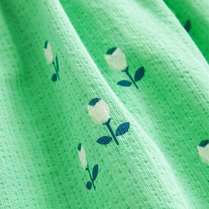 Bright Green Wrap Jersey Dress (3mths-5-6yrs)