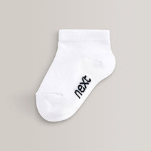 Load image into Gallery viewer, White 7 Pack Cotton Rich Trainer Socks
