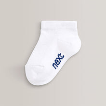 Load image into Gallery viewer, White 7 Pack Cotton Rich Trainer Socks
