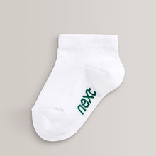 Load image into Gallery viewer, White 7 Pack Cotton Rich Trainer Socks
