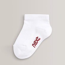 Load image into Gallery viewer, White 7 Pack Cotton Rich Trainer Socks
