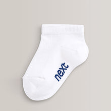 Load image into Gallery viewer, White 7 Pack Cotton Rich Trainer Socks
