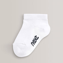 Load image into Gallery viewer, White 7 Pack Cotton Rich Trainer Socks

