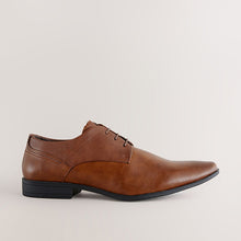Load image into Gallery viewer, Tan Brown Standard Fit Derby Lace-Up Shoes
