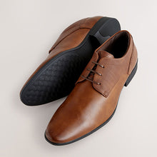 Load image into Gallery viewer, Tan Brown Standard Fit Derby Lace-Up Shoes

