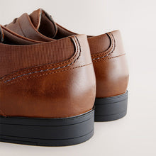 Load image into Gallery viewer, Tan Brown Standard Fit Derby Lace-Up Shoes
