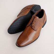 Load image into Gallery viewer, Tan Brown Standard Fit Derby Lace-Up Shoes
